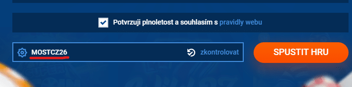 Aktivujte uvítací bonus.